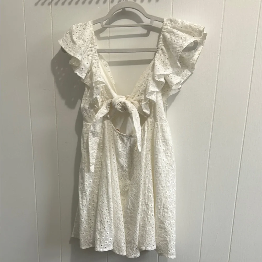White Ruffle Dress - Picture 2 of 2